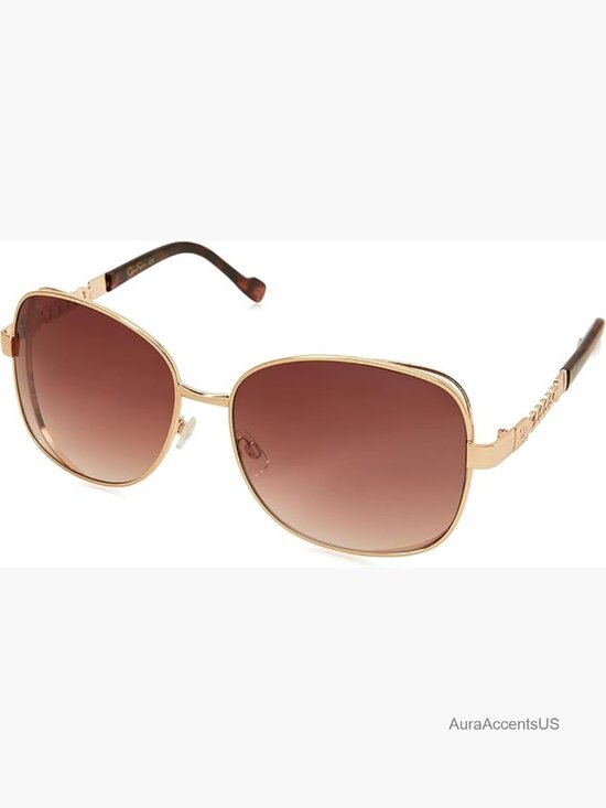 Oversized Cat Eye Metal Square Sunglasses UV400 Protection main image 4